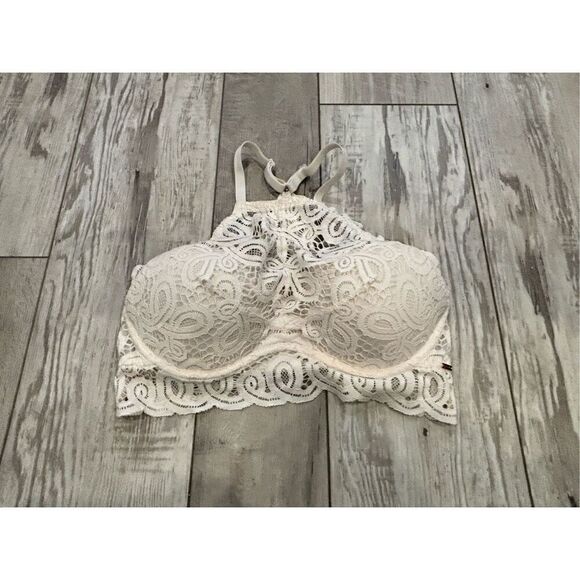 Victoria’s Secret pink white lace bralette size S/M - Picture 1 of 8